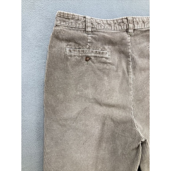 Abercrombie & Fitch Corduroy Pants Brown Causal Size 38x30 Mens Pleated - Picture 8 of 10